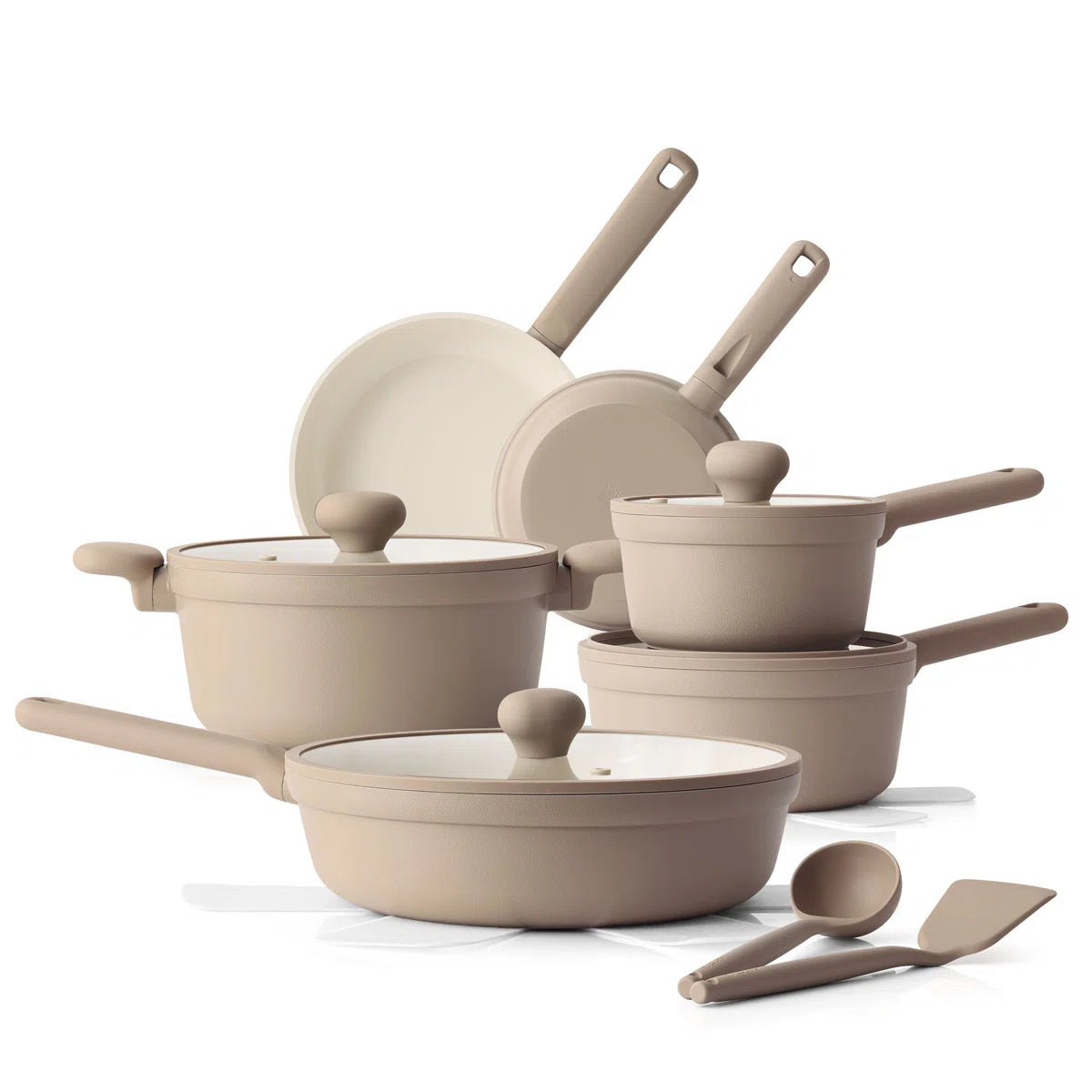 Ceramic Cookware Sets, 17-Piece, Non-Toxic Healthy Non Stick, PFAS PTFE PFOA PFOS Free