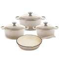7 Pieces Cast Iron Enameled Cookware Set