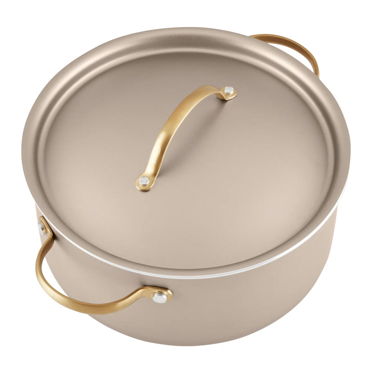 Radiant Nonstick Cookware Pots And Pans Set With Prestige Cooking Tools, 12 Piece, Champagne
