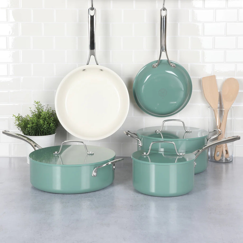 Galway 10 Piece Aluminum Cookware Set w/Alum Lid