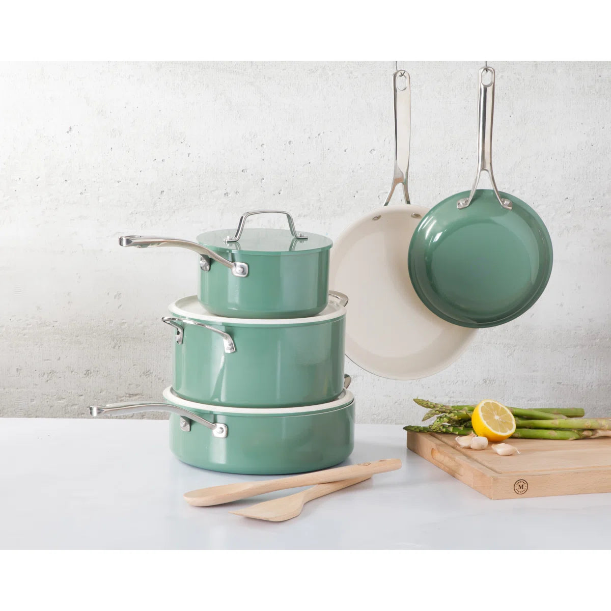 Galway 10 Piece Aluminum Cookware Set w/Alum Lid