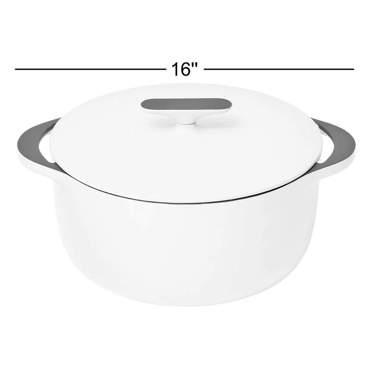 6.5Qt Enameled Cast Iron Dutch Oven W/ Flat Lid
